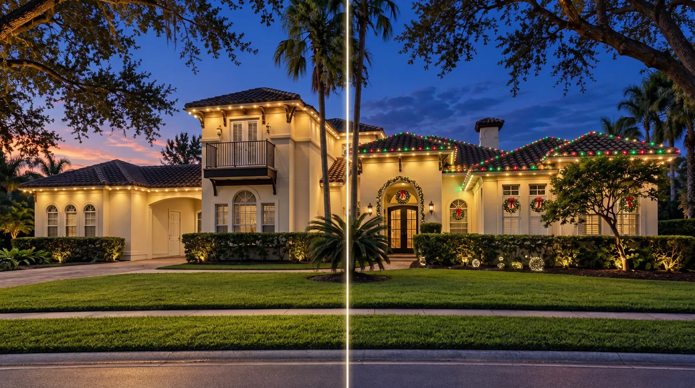 Permanent & Holiday Lighting Installation by Color World Orlando